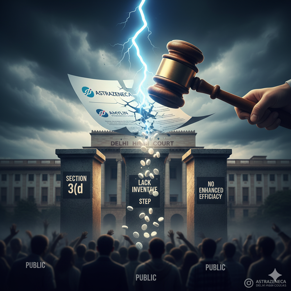 Delhi High Court ruling upholding patent rejection for AstraZeneca sustained-release Exenatide formulation under Section 3d