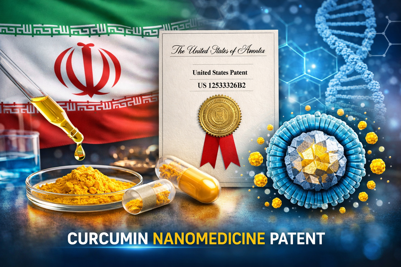 Iran secures international patent for curcumin-based nanomedicine using nano-crystal technology