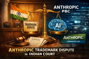 Belagavi commercial court order in Anthropic trademark dispute involving US AI company and Indian software firm