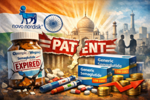Novo Nordisk semaglutide patent expiry in India leading to generic drug competition and lower prices