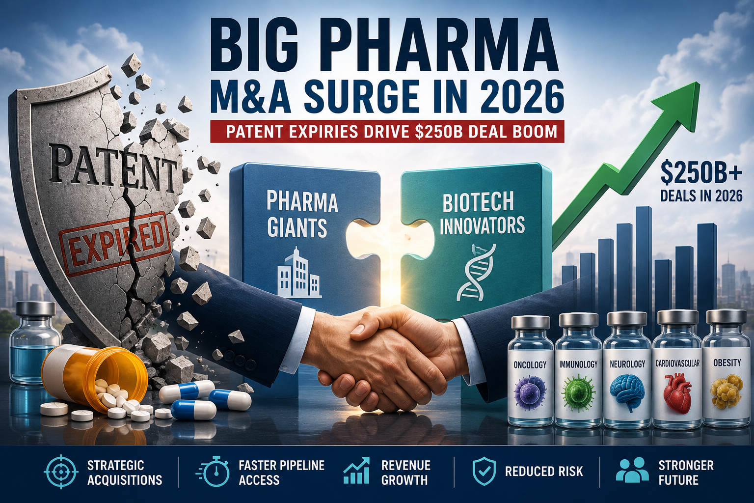 Big pharma mergers and acquisitions surge in 2026 driven by patent expiries and biotech deal activity